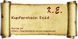 Kupferstein Enid névjegykártya